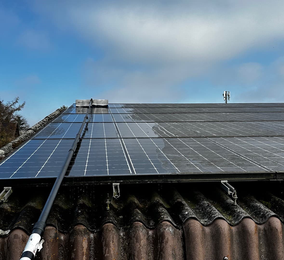 Vorher Nachher Vergleich Photovoltaik Reinigung